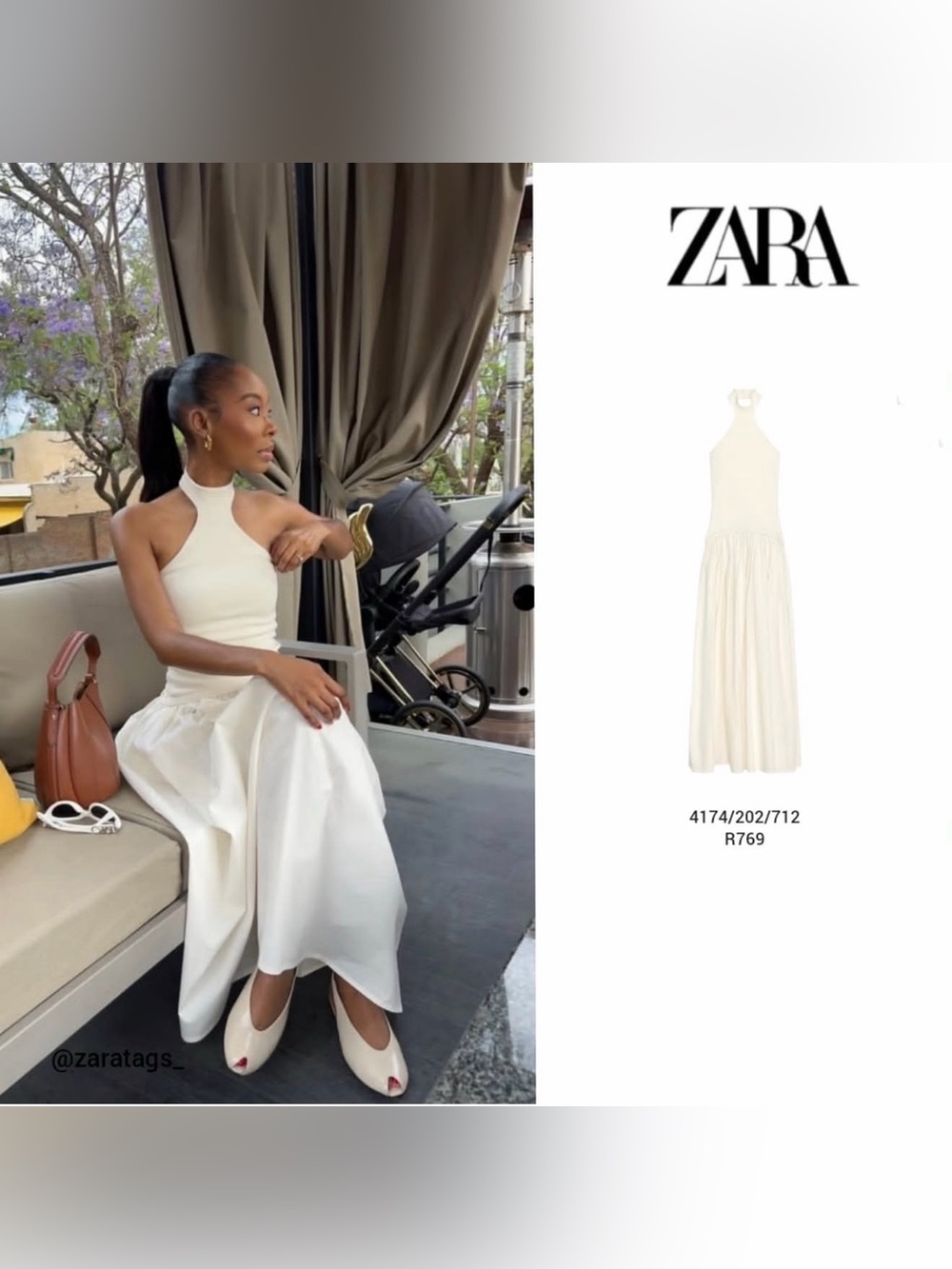 NWT Zara Halter Midi Dress SZ S SEXY BACKLESS HALTER MINIMALIST CHIC VERSATILE!!